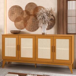 Buffet Sala Jantar Ratan 4 Portas 172cm Andorra EDN Cedro