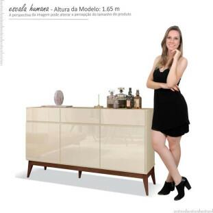 Balcão Buffet Sala Jantar 3P 3G Cannes EDN Off White