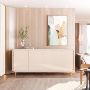 Buffet Sala Jantar 180cm 4 Portas Cantos Arredondado Liv 1.8 EDN Off White