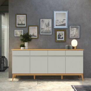 Buffet 190cm Sala Jantar 4 Portas Magnum EDN Fendi/Freijo