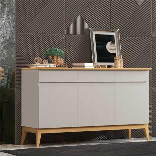 Buffet 140cm Sala Jantar 3 Portas Magnum EDN Fendi/Freijo