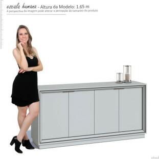 Buffet Para Sala de Jantar 4 Portas 1.60 Ópera Imcal Branco