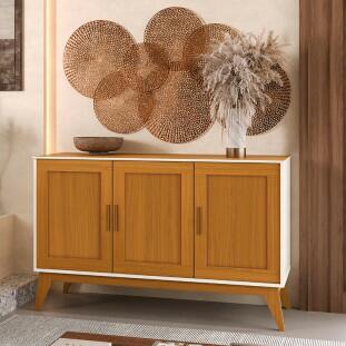 Buffet Sala Jantar 130cm Vintage Provençal 3 Portas Sierra 1.3 EDN Cedro/Off White
