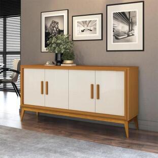 Buffet Sala Jantar 160cm 4 Portas Union EDN Cedro/Off White