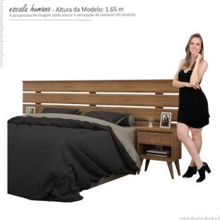 Cabeceira Para Cama Box Casal Qeen ou King Roma Gelius Madeirado