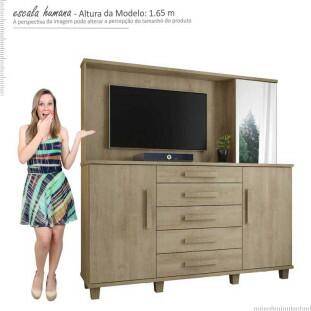 Cômoda com Painel Para TV Estrela RV Móveis Niagara