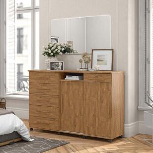 Cômoda Grande Organizadora 176cm Max New Lukaliam Amêndoa