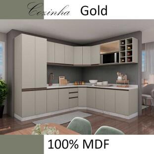 Módulo Armário Aéreo Nicho Micro-Ondas 68x60 100% MDF Cozinha Modulada Gold Robel Fendi/Fendi