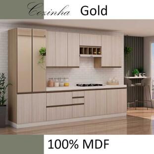 Módulo Balcão 20cm 1 Porta 100% MDF Cozinha Modulada Gold Robel Hanover/Aspen