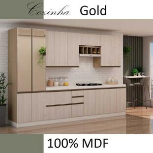 Módulo Balcão 40cm 3 Gavetas 100% MDF Cozinha Modulada Gold Robel Hanover/Aspen