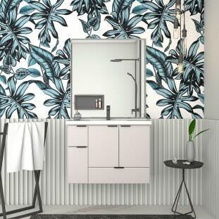 Conjunto Para Banheiro Orquídea 80 Com Espelho Bisotê 800x850 Cozimax Nude