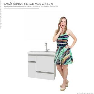 Gabinete Para Banheiro Ibaté 60 Suspenso Cozimax Branco