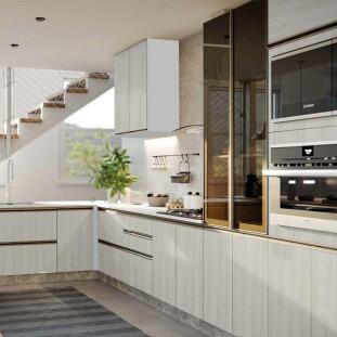 Módulo Balcão De Canto Reto 100cm 100% MDF Cozinha Modulada Gold J Robel Branco/Aspen Módulo Balcão De Canto Reto 100cm 100% MDF Cozinha Modulada Gold J Robel Branco/Aspen