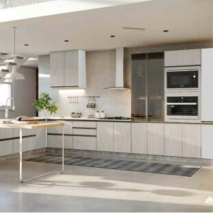 Módulo Paneleiro 40cm 2 Portas 208x40x56cm 100% MDF Cozinha Modulada Gold J Robel Branco/Aspen