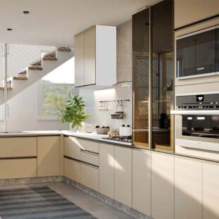 Módulo Armário Aéreo 88x30x34cm 1 Porta 100% MDF Cozinha Modulada Gold J Robel Branco/Fendi Matte Módulo Armário Aéreo 88x30x34cm 1 Porta 100% MDF Cozinha Modulada Gold J Robel Branco/Fendi Matte