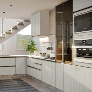 Módulo Balcão De Canto Reto 100cm 100% MDF Cozinha Modulada Gold J Robel Fendi/Aspen Módulo Balcão De Canto Reto 100cm 100% MDF Cozinha Modulada Gold J Robel Fendi/Aspen