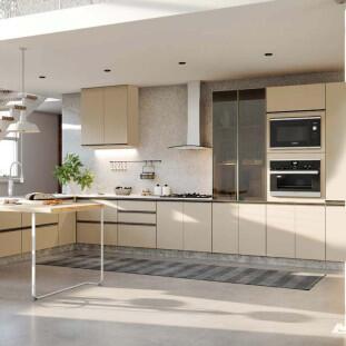 Módulo Balcão 35cm 3 Gavetas 100% MDF Cozinha Modulada Gold J Robel Fendi/Fendi Matte