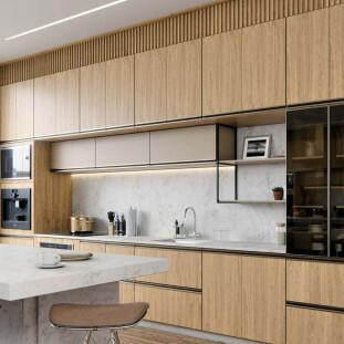 Módulo Balcão 20cm 1 Porta 100% MDF Cozinha Modulada Gold Robel Hanover/Hanover