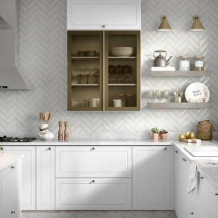 Módulo Balcão 20cm 1 Porta 100% MDF Cozinha Modulada Provence Robel Branco/Branco Matte