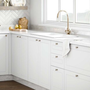 Módulo Balcão 80cm Sem Portas 100% MDF Cozinha Modulada Robel Branco