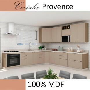 Módulo Balcão 70cm Para Embutir Forno 100% MDF Cozinha Modulada Robel Hanover/Fendi Matte