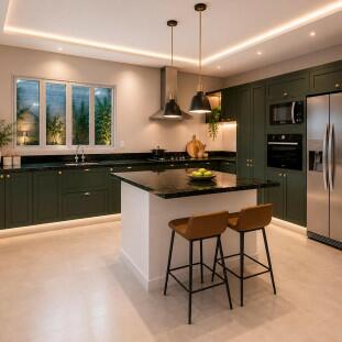 Projeto Cozinha Provence Fendi/Salvia Robel | Ronerio
