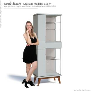 Cristaleira Moderna Nuance AD com LED Imcal Branco