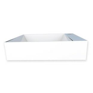 Cuba Para Banheiro 40x29 Mármore Sintético Prisma Base Cozimax Branco