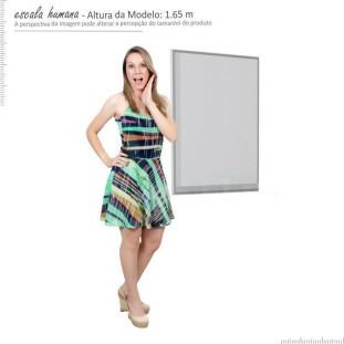 Espelho Para Banheiro Aço Gaia 60x85 Cozimax Branco
