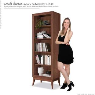 Livreiro Retrô Pequeno 4 Prateleiras Garbo EDN Naturale