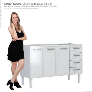 Gabinete de Pia 140 Apolo Flat 4G Cozimax Branco 