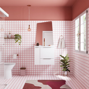 Gabinete Para Banheiro em Aço 60x56x43cm Com Lavatório Caqui 60 Cozimax Branco