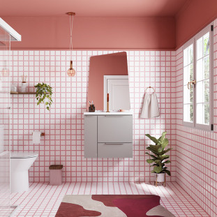 Gabinete Para Banheiro em Aço 60x56x43cm Com Lavatório Caqui 60 Cozimax Cinza