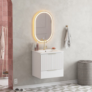 Gabinete Para Banheiro em Aço 60x60x47cm Com Lavatório Pitaia 60 Cozimax Branco