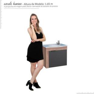 Gabinete de Banheiro Com Pia Jasmin Cozimax Tamarindo/Preto
