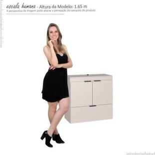 Gabinete Para Banheiro Madeira Lis 60 Sem Cuba Cozimax Nude