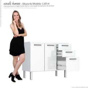 Gabinete de Pia 120 Eros Flat 3G Cozimax Branco
