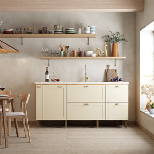 Gabinete De Madeira Para Pia De 200cm 194x91x51cm  Cozinha Grou Cozimax Areia/Jequitiba