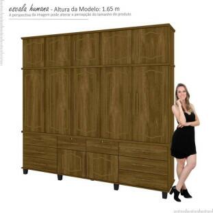 Guarda Roupa 5 Portas Diamante 2.4 Fabrimoveis Imbuia