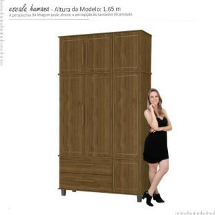 Guarda Roupa 3 Portas House Fabrimoveis Imbuia