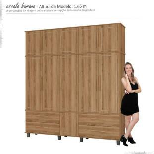 Guarda Roupa 5 Portas House Fabrimoveis Freijo