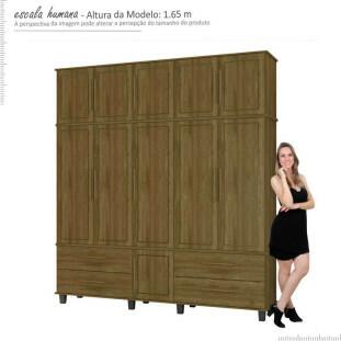 Guarda Roupa 5 Portas House Fabrimoveis Imbuia