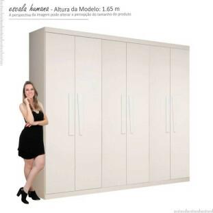 Guarda Roupa Casal 6 Portas Infinity Gelius Branco