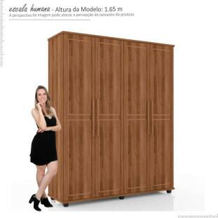 Guarda Roupa 4 Portas 1.8 Versátil Fabrimoveis Freijo