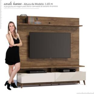 Estante Home Para TV 65 Polegadas Boss 1.8 Imcal Madeira/Off White