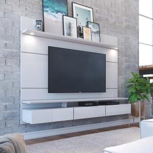 Home Suspenso Sala Para TV 65 Polegadas 182x164 Decore 1.8 Imcal Branco