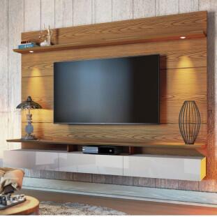 Home Suspenso Sala Para TV 65 Polegadas 182x164 Decore 1.8 Imcal Freijó/Off White