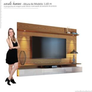 Home Suspenso Sala Para TV 75 Polegadas 218x164 Decore 2.2 Imcal Freijó/Off White