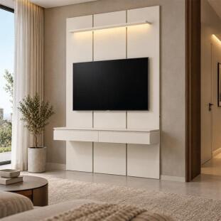 Home Suspenso 135x216cm 2 Gavetas Para TV 50¨ Estone 1.35 EDN Off White