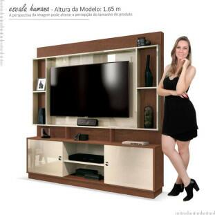 Estante Home Para TV 50 Polegadas Nevada EDN Naturale/Off White